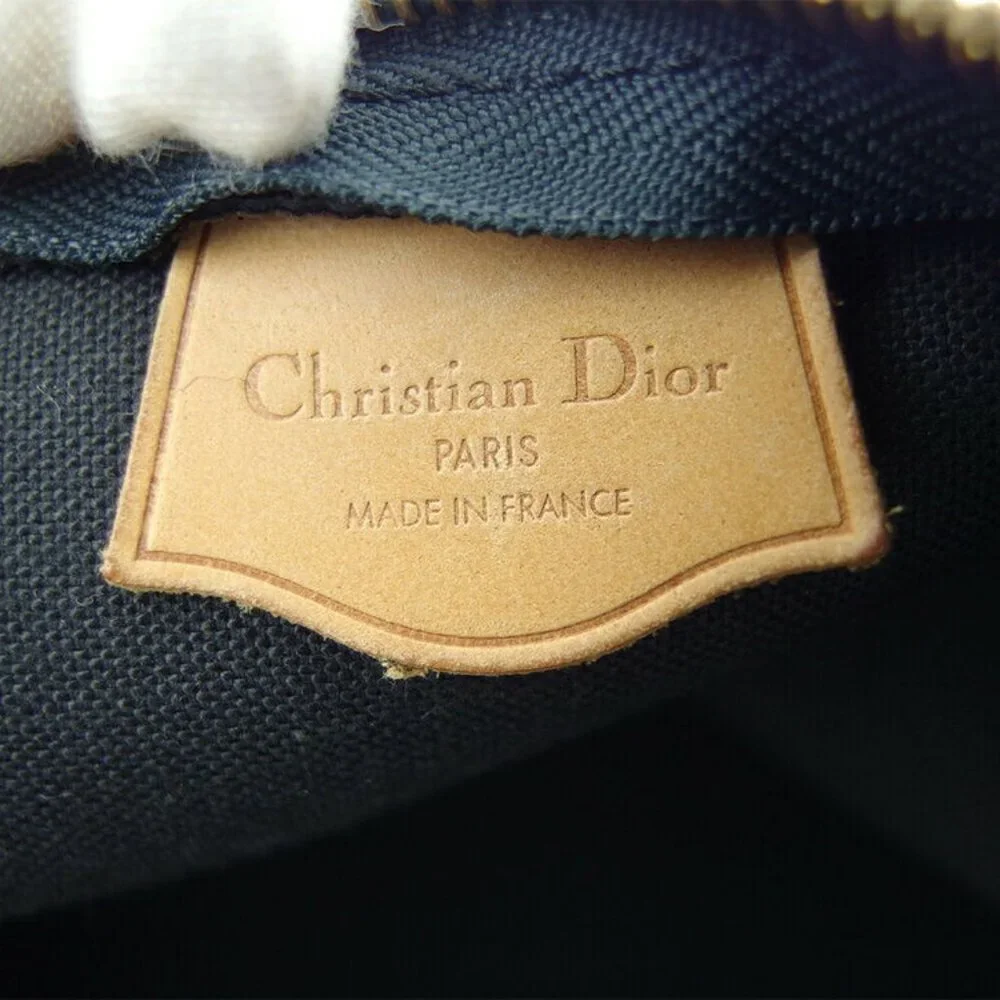 DIOR Boston bag Trotter beige PVC ~ leather Authentic used - Picture 7 of 7